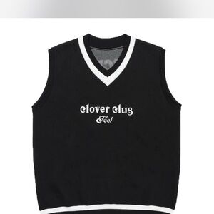 Black Sleeveless Sweater Vest